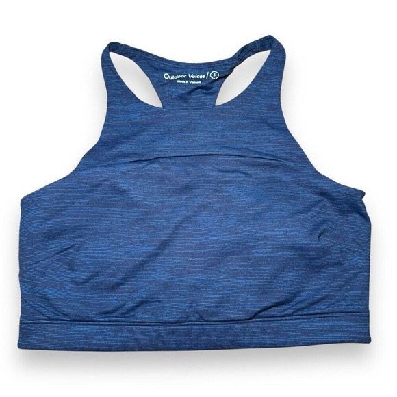 Outdoor Voices Tech Sweat Crop Bra | Size Small | Blue Baltic | EUC - Picture 3 of 7